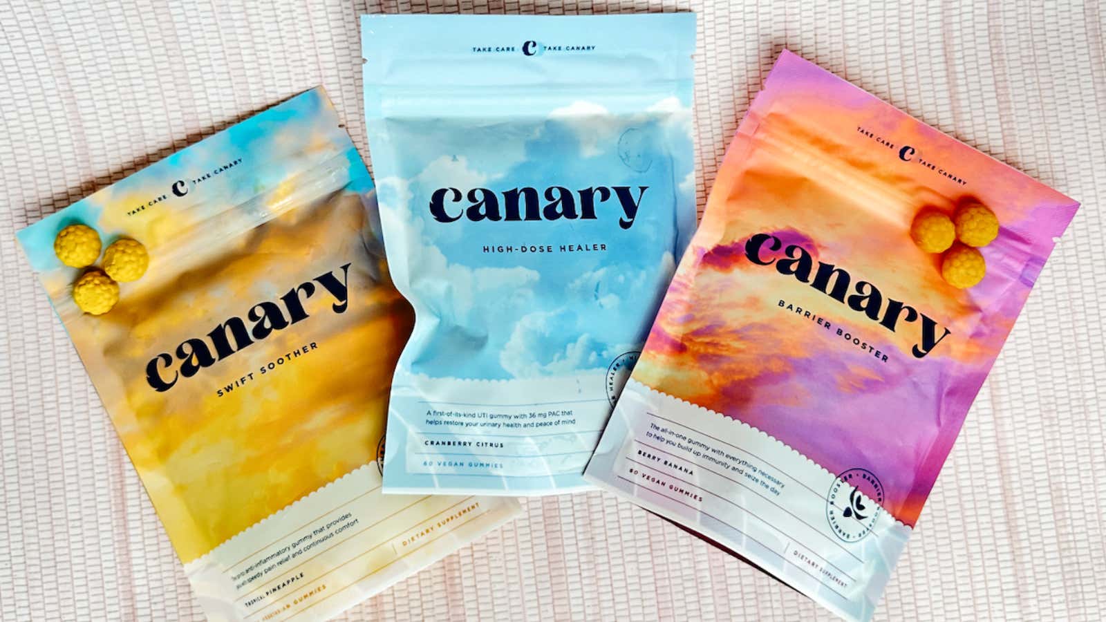 Die Gummipräparate von Canary fördern die Heilung, entzündungshemmende Behandlungen und mehr. 